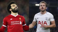 Daftar top skorer di paruh musim dipuncaki oleh Harry Kane dan Mohamed Salah. Keduanya sama-sama mengemas 15 gol. Foto: Diolah dari Getty Images