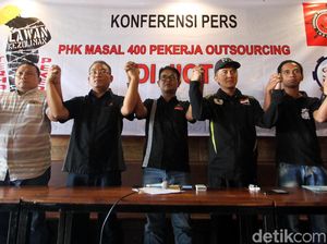 SP JICT Jumpa Pers Tolak PHK Pekerja Outsourcing