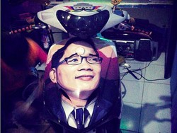 Kocak, Motor Modifikasi Ini Bergambar Ridwan Kamil yang Benjol