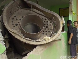 Kata Polisi Tentang Blower  1 Ton Terbang 50 Meter Saat Meledak