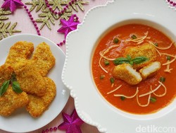 Resep Sup: Creamy Tomato Soup with Fiesta Nugget