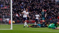 Harry Kane. Saat ini Kane sudah membuat delapan hat-trick Premier League dari 135 laga. Cuma ada dua pemain yang punya trigol lebih banyak darinya di Premier League. (Foto: Paul Childs/Action Images via Reuters)
