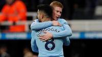 Ini adalah kemenangan ke-18 secara beruntun yang didapat City di Premier League. Foto: Lee Smith/Action Images via Reuters
