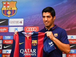 3. Luis Suarez. Luis Suarez menempati posisi ketiga senilai 75 juta pound saat direkrut dari Liverpool pada 2014. Foto: David Ramos/Getty Images