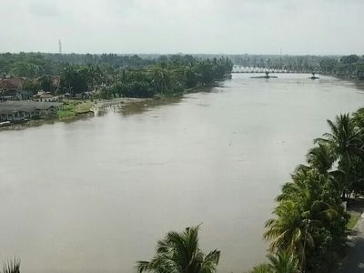 Foto: Penampakan Sungai Ogan yang Meluap Rendam 6 Kecamatan