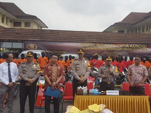 Polisi Kembalikan Puluhan Kendaraan Bermotor Hasil Curian ke Pemilik