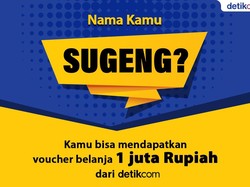 Mas Sugeng, Kamu Bisa Dapat Voucher Rp 1 Juta dari detikcom Lho..