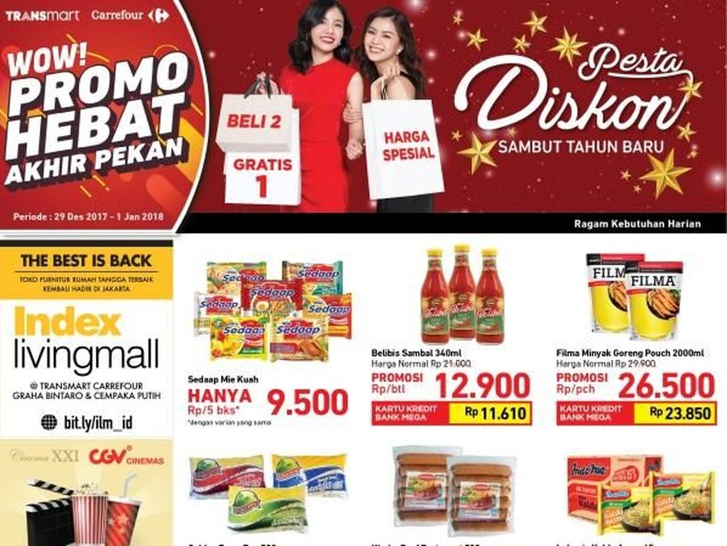 Diskon hingga 40% Alat Barbeku & Promo Makanan Pesta Tahun Baru Diskon hingga 40% Alat Barbeku & Promo Makanan Pesta Tahun Baru