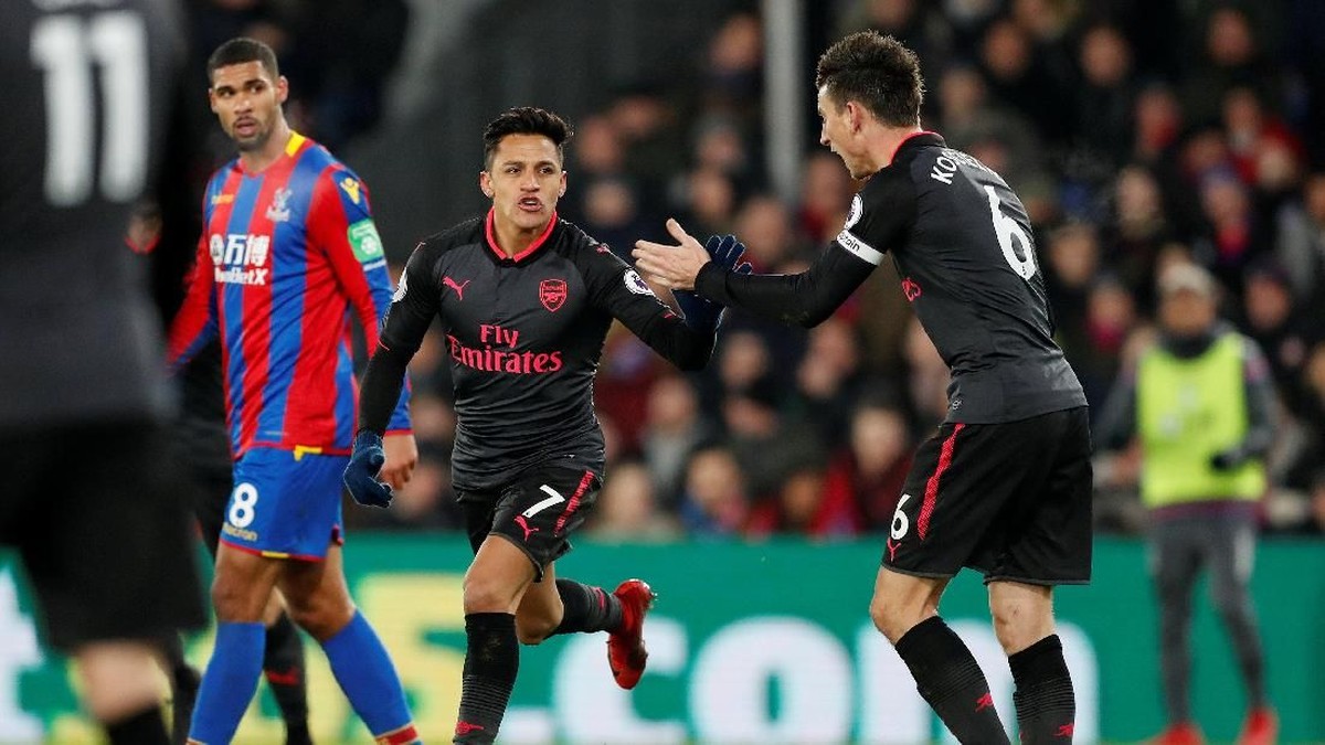 Arsenal menang 3-2 atas Crystal Palace (Foto: Matthew Childs/Action Images via Reuters)