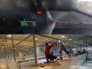 Foto: Before-After Blok III Pasar Senen Foto: Before-After Blok III Pasar Senen