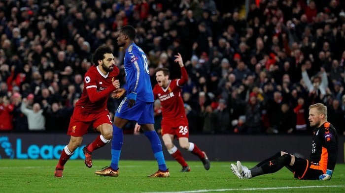 Salah Menangkan Liverpool atas Leicester