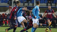 Marek Hamsik menjadi pahlawan Napoli lewat golnya di menit ke-17. Foto: Maurizio Lagana/Getty Images