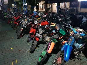 Razia di Bojonegoro, Polisi Amankan 45 Motor Berknalpot Brong