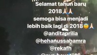 Sementara bek Persija Jakarta, Rezaldi Henanusa, merayakan tahun baru 2018 dengan menyaksikan kembang api di ibu kota. (Foto: Instagram @rezaldihehanussa)