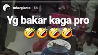 Muhammad Hargianto bisa dibilang merayakan tahun baru 2018 seperti kebanyakan warga negara Indonesia yakni bakar-bakar. Dalam foto yang diunggahnya, terlihat ikan bakarnya sedikit gosong. (Foto: Instagram @mhargianto)