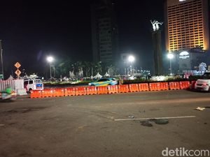 Perayaan Tahun Baru Usai, Jalan di Sekitar Bundaran HI Dibuka