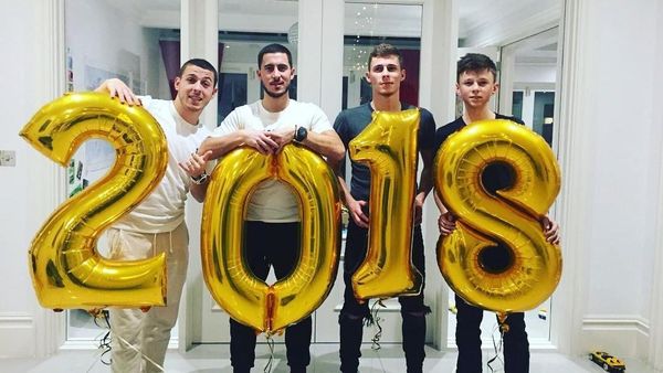 Foto: Cara Pesepakbola Dunia Menyambut Tahun Baru 2018