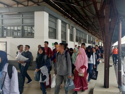 Stasiun Senen Juga Sudah Dipadati Penumpang Usai Libur Tahun Baru