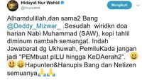 Twitwar Hidayat Nur Wahid vs Deddy Mizwar Soal Kontrak Politik