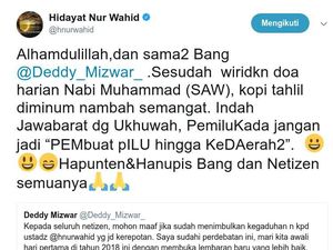 Twitwar Hidayat Nur Wahid vs Deddy Mizwar Soal Kontrak Politik