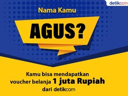 Pagi Mas Agus, Voucher Rp 1 Juta dari detikcom Menunggumu Nih