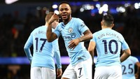 Raheem Sterling. Gelandang serang internasional Inggris ini lahir pada 8 Desember 1994 di Jamaika. Ia bermain untuk Manchester City sejak 2015 dan musim ini sudah mencetak 20 gol dari total 35 laga di seluruh kompetisi untuk klubnya.  (Foto: Julian Finney/Getty Images)