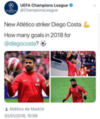 Insiden Salah Akun Twitter UEFA Terkait Diego Costa