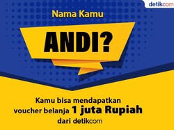 Halo Andi, Ceritakan Namamu dan Kamu Bisa Dapat Voucher Rp 1 Juta