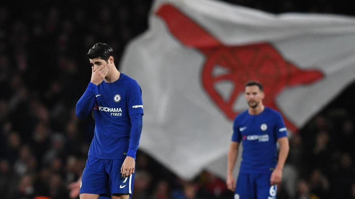 Alvaro Morata tampil buruk dalam hasil 2-2 melawan Arsenal. (Foto: Dylan Martinez/Reuters)