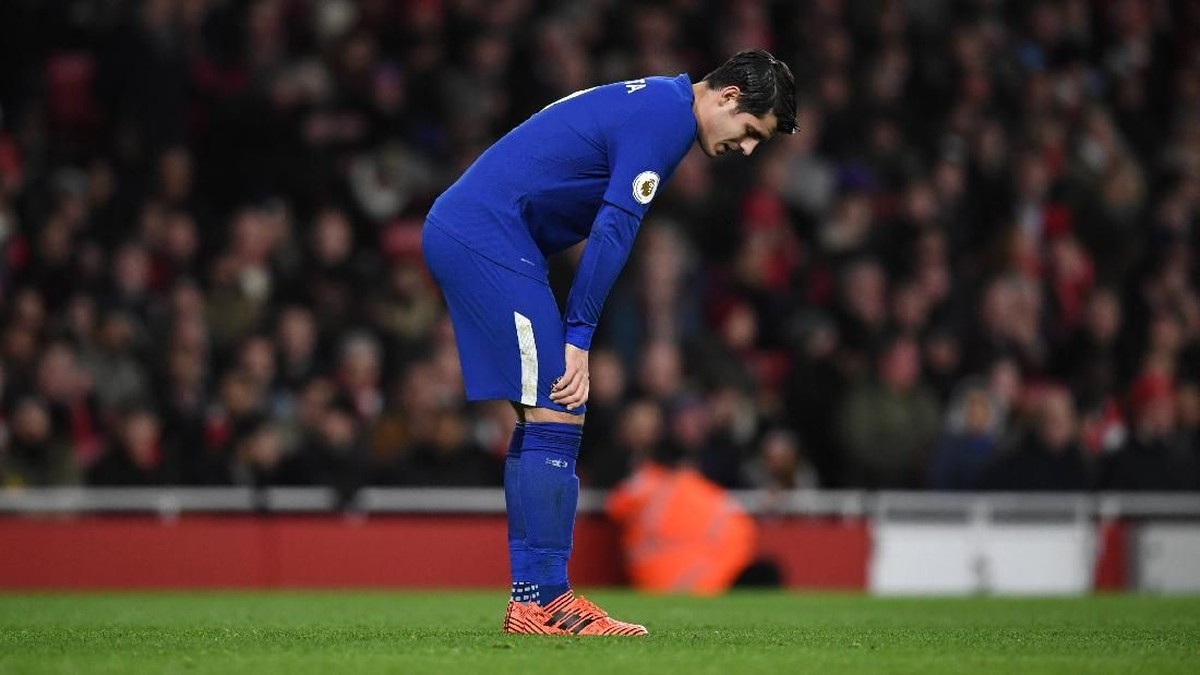 Alvaro Morata tak ikut serta dalam laga uji coba timnas Spanyol. (Foto: Dylan Martinez/Reuters)