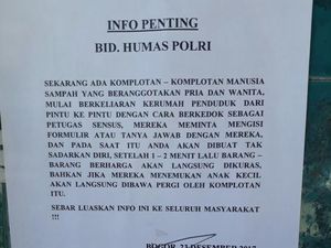 Catut Polri, Ketua RW di Bogor Bikin Pengumuman Bahaya Manusia Sampah Catut Polri, Ketua RW di Bogor Bikin Pengumuman Bahaya Manusia Sampah