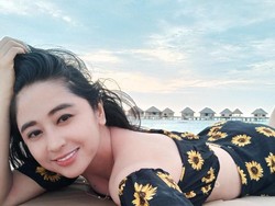 Liburan ke Maldives Bareng Suami dan Anak, Dewi Persik Lepas Diet