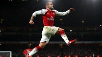 Arsenal lebih dulu unggul melalui tembakan Jack Wilshere pada menit ke-63. Foto: Julian Finney/Getty Images
