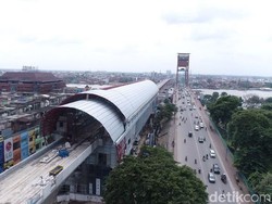LRT Palembang Sudah Rampung 80%