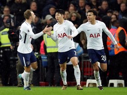Tapi, Spurs membalasnya dengan gol yang tak kalah indah pada menit ke-84.  Foto: Eddie Keogh/Reuters