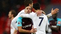 Dengan hasil imbang ini, Spurs tetap di peringkat kelima klasemen dengan 41 poin. West Ham di posisi ke-15 dengan 22 poin. Foto: Julian Finney/Getty Images