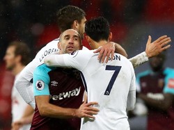 Dengan hasil imbang ini, Spurs tetap di peringkat kelima klasemen dengan 41 poin. West Ham di posisi ke-15 dengan 22 poin. Foto: Julian Finney/Getty Images