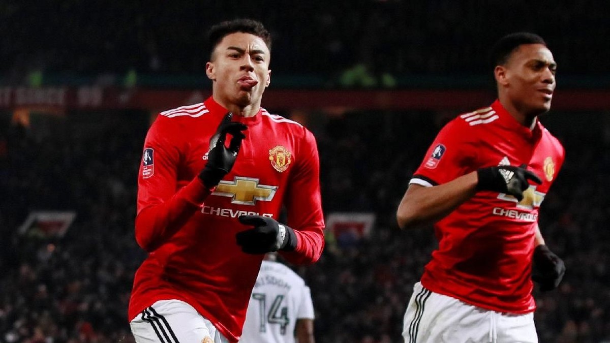 Jesse Lingard mencetak gol pertama MU (Jason Cairnduff/Action Images via Reuters)