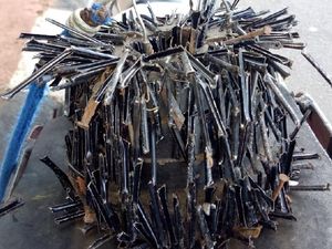 Astaga, Setahun Rohim Kumpulkan 4 Kuintal Ranjau Paku