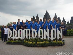 Sebelum Hadapi Indonesia Selection, Timnas Islandia ke Candi Prambanan