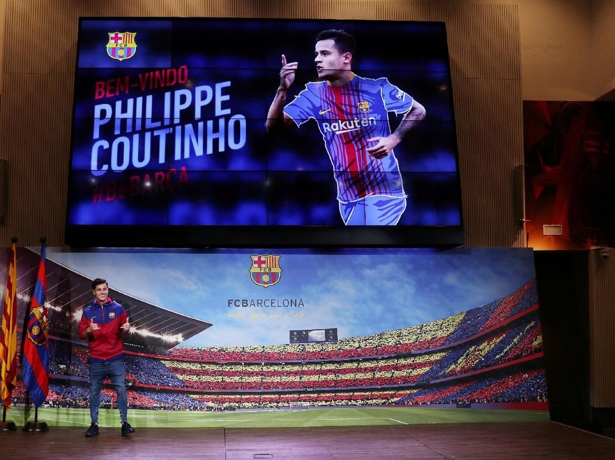 Philippe Coutinho di Barcelona (Foto: Albert Gea/Reuters)