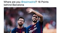 Hasil seri membuat Madrid kini terpaku di posisi keempat klasemen La Liga. Ada jarak 16 angka dari Barcelona yang memuncaki klasemen. (Foto: Screenshot Twitter)