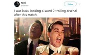 Dunia maya langsung heboh mendengar kabar Arsenal kalah dari tim divisi yang lebih rendah. Olok-olok menghujani tim asal London utara tersebut. (Foto: Screenshot Twitter)