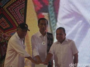 Selesai Setahun Lebih Cepat, Jokowi Resmikan Bendungan Raknamo Selesai Setahun Lebih Cepat, Jokowi Resmikan Bendungan Raknamo