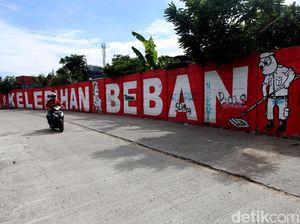 Kerennya Mural di Sepanjang Bantaran Kali Opak