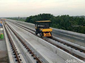 Diuji Coba Maret, LRT Palembang Kelar 81,5%