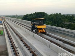 Diuji Coba Maret, LRT Palembang Kelar 81,5%