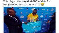 Untuk Man of The Match di Afrika: Paket Data 5GB, Bir, Sandal