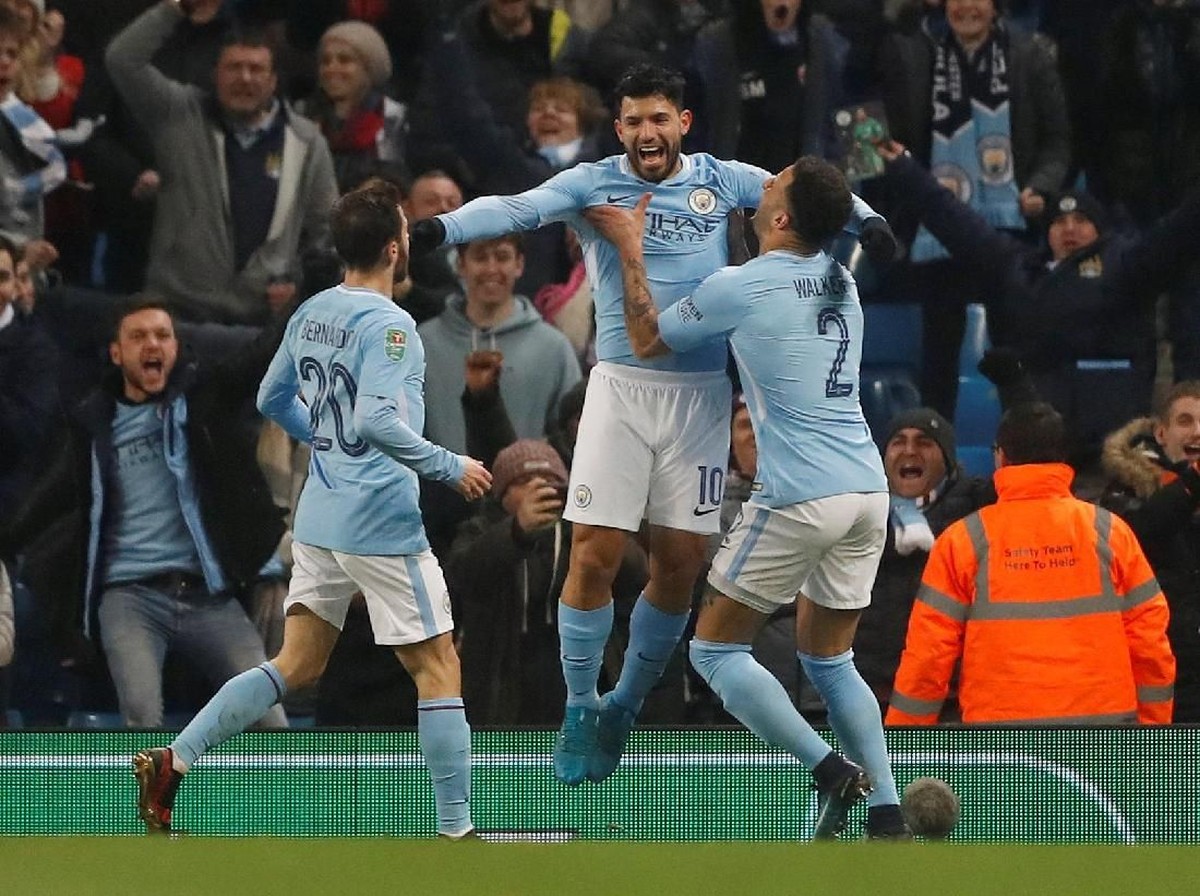 Para pemain Manchester City di Liga Inggris (Foto: Carl Recine/Action Images via Reuters)