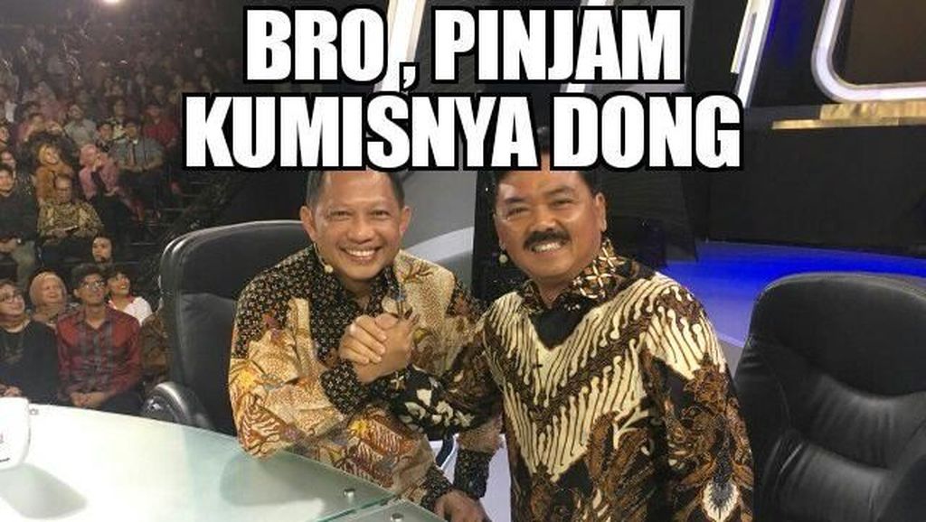 Meme Lucu Kapolri dan Panglima TNI Saat #MataNajwaPerdanaDiTrans7